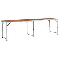 VidaXL Campingtafel inklapbaar 240x60 cm aluminium - thumbnail