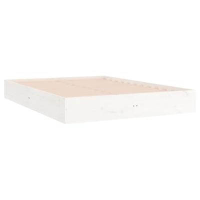 Bedframe massief hout wit 180x200 cm