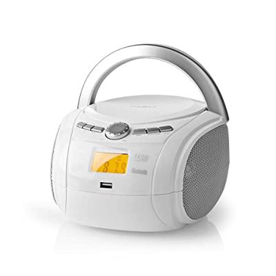 Nedis CD-Speler Boombox / Netvoeding | Stereo | 9 W | Bluetooth® | FM | Wit | 1 stuks - SPBB100WT SPBB100WT Nedis CD-Speler Boombox / Netvoeding | Stereo | 9 W | Bluetooth® | FM | Wit | 1 stuks - SPBB100WT SPBB100WT