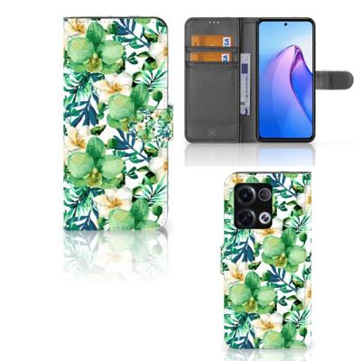 OPPO Reno8 Pro Hoesje Orchidee Groen OPPO Reno8 Pro Hoesje Orchidee Groen