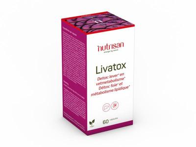 Nutrisan Livatox Leverfunctie & Vetmetabolisme 60Capsules Nutrisan Livatox Leverfunctie & Vetmetabolisme 60Capsules