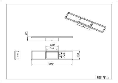 Trio Zwarte led plafondlampRigido - R67172132