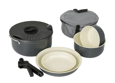 Redwood 7-delige Keramische Camping Pannenset