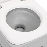 VidaXL Campingtoilet draagbaar 10+10 l hdpe grijs en wit - thumbnail