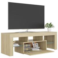 Tv-meubel met LED-verlichting 120x35x40cm sonoma eikenkleurig - thumbnail