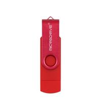 MicroDrive 32GB USB 2 0 mobiele computer dual-use roterende OTG Metal U disk (rood) - thumbnail