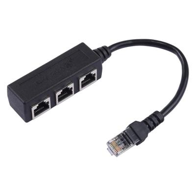 1 tot en met 3 Socket LAN Ethernet netwerk RJ45 Plug Splitter Extender 1 tot en met 3 Socket LAN Ethernet netwerk RJ45 Plug Splitter Extender