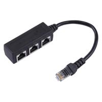 1 tot en met 3 Socket LAN Ethernet netwerk RJ45 Plug Splitter Extender - thumbnail