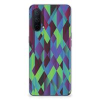 OnePlus Nord CE 5G | TPU Hoesje | Abstract Green Blue - thumbnail