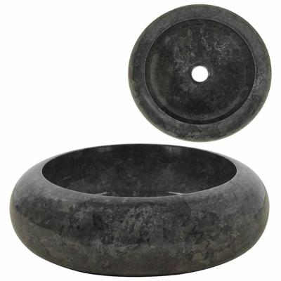 VidaXL Gootsteen 40x12 cm marmer zwart