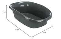 TRIXIE KATTENBAK CARLO BE ECO MET RAND ANTRACIET / GRIJS 43X31X14 CM - thumbnail