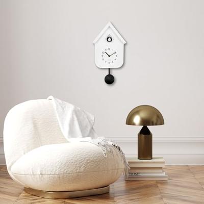 Wandklok 21,5x41,5x8,5 cm - Slinger - Koekoek - NeXtime 'Twitter'