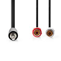 Nedis Stereo-Audiokabel | 3,5 mm Male | 2x RCA Female | 0.2 m | 1 stuks - CAGB22250BK02 CAGB22250BK02 - thumbnail