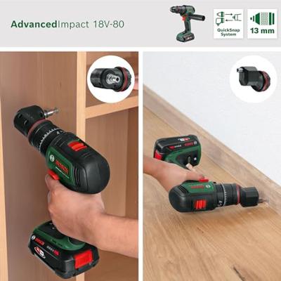 Slagboormachine - AdvancedImpact - 18V-80 - 2 x 2,5 Ah accu's - 13 mm metalen boorkop - Snoerloos Slagboormachine - AdvancedImpact - 18V-80 - 2 x 2,5 Ah accu's - 13 mm metalen boorkop - Snoerloos