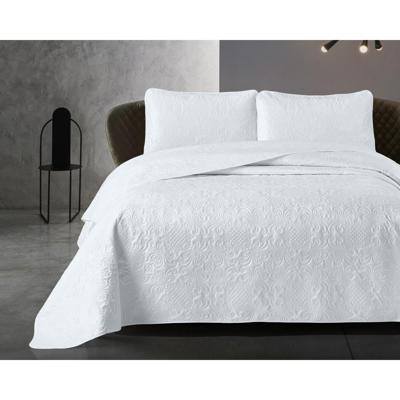 DreamHouse Bedding Bedsprei - Velvet Clara - Wit 180 x 250 cm + 1 kussensloop