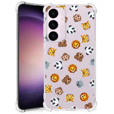 Doorzichtige Silicone Hoesje voor Samsung Galaxy S24 Plus Dieren Emojis Doorzichtige Silicone Hoesje voor Samsung Galaxy S24 Plus Dieren Emojis