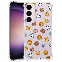 Doorzichtige Silicone Hoesje voor Samsung Galaxy S24 Plus Dieren Emojis - thumbnail