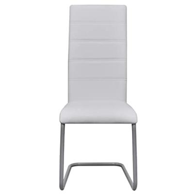 Eetkamerstoelen 2 st kunstleer wit