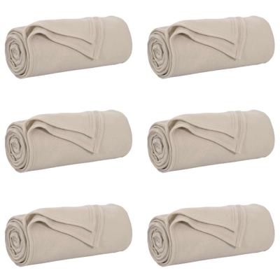 VidaXL Kleden 6 pcs beige 200 x 150 cm fleece