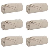 VidaXL Kleden 6 pcs beige 200 x 150 cm fleece - thumbnail