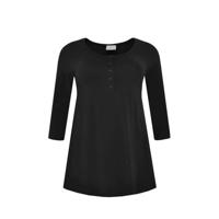 Yoek tuniek met biologisch katoen zwart - thumbnail