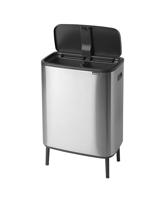 Brabantia Bo touch bin hi 2x30 liter matt steel fingerprint proof - thumbnail