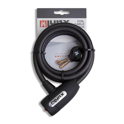 Lynx Smoke spiraalkabelslot 150cm zwart art-gecertificeerd