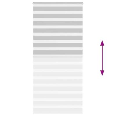 VidaXL Zebra rolgordijn 95x230 cm stofbreedte 90,9 cm lichtgrijs VidaXL Zebra rolgordijn 95x230 cm stofbreedte 90,9 cm lichtgrijs