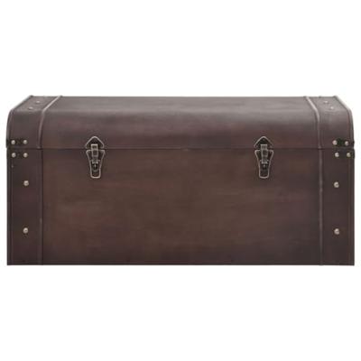 Schatkist met sloten 90x50x39,5 cm multiplex donkerbruin Schatkist met sloten 90x50x39,5 cm multiplex donkerbruin