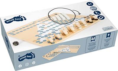 Small Foot barricade en halma houten bordspel 2in1 Small Foot barricade en halma houten bordspel 2in1