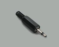 BKL Electronic 072118 Jackplug 3,5 mm Stekker, recht Aantal polen: 2 Mono Zwart 1 stuk(s) - thumbnail
