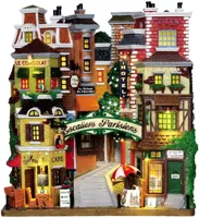 Lemax parisian stairs verlichte facade 2014 - thumbnail