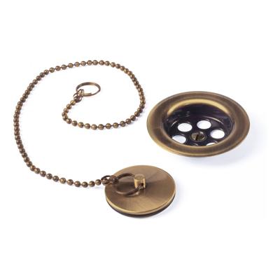 Afvoerplug Tres Clasic | Vaste waste (wel afluitbaar) | Messing | Rond | Messing mat Afvoerplug Tres Clasic | Vaste waste (wel afluitbaar) | Messing | Rond | Messing mat