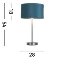 Searchlight TafellampFinn goud met blauw - EU58911TE - thumbnail