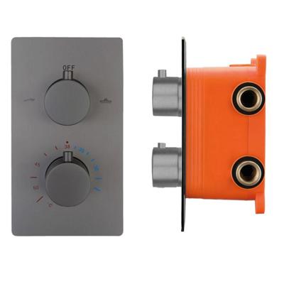Douchekraan Inbouw Best Design Moya Thermostaatkraan 2-weg Gunmetal (incl. inbouwdeel)