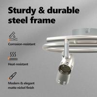 VidaXL Plafondspot met schijnwerpers nikkel 27 x 10 x 12 cm metaal - thumbnail