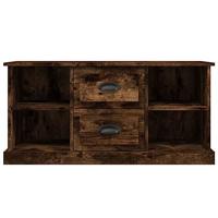 Tv-meubel 99,5x35,5x48 cm bewerkt hout gerookt eikenkleurig - thumbnail