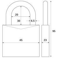 Hangslot met vingerafdruk ABUS Touch 57/45 (4,5 cm) - thumbnail