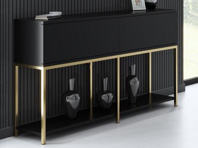 Console LODINO 150 cm zwart/goud