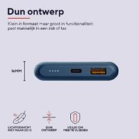 Trust Redoh Fast Powerbank 10.000 mAh Powerbank Blauw - thumbnail