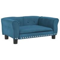 VidaXL Hondenmand 70x45x30 cm fluweel blauw - thumbnail