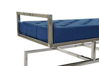 Kruk DKD Home Decor Blauw Polyester Staal (97 x 44 x 46 cm) - thumbnail