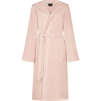 Cawö Cawo Dames Badjas extra licht met Capuchon 6140 blush 40