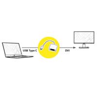 ROLINE Beeldscherm Adapter USB Type C - DVI - thumbnail