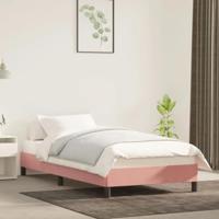 Bedframe fluweel roze 100x200 cm - thumbnail