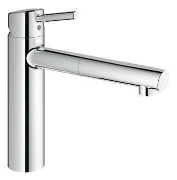 Grohe Concetto keukenkraan met uittrekbare kraanuitloop chroom Grohe Concetto keukenkraan met uittrekbare kraanuitloop chroom