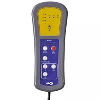 Massagestoel elektrisch fluweel lichtgrijs - thumbnail