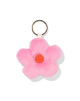 HEMA Sleutelhanger 7.5cm bloem roze oranje - thumbnail