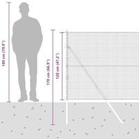 VidaXL Afrasteringspaal groen 10 x 1,2 m (25 x 25 mm gaas) - thumbnail