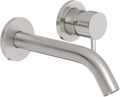 Saqu Eurotrend 2-gats inbouw wastafelmengkraan inclusief inbouwdeel geborsteld nikkel